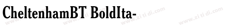 CheltenhamBT BoldIta字体转换